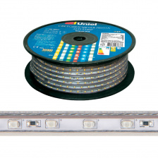 Светодиодная лента  ULS-2835-60LED/m-10mm-IP67-220V-8W/m-50M-GREEN бобина