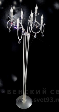 Торшер 5000.6067 Swarowsky Strass Effusionidiluce Италия E14 Zelia Серебристый фото 1