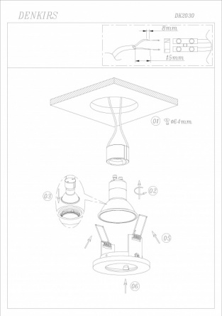 Точечный светильник DK2030 DK2030-BK фото 2