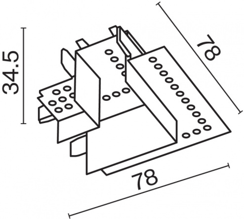 Соединитель угловой Magnetic track system Radity TRA084CL-12W фото 2