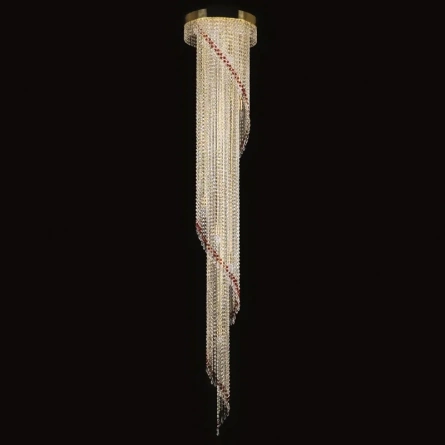 Хрустальный светильник SPIRAL dia. 400x2300 drops фото 1