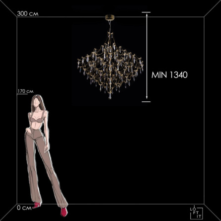 Подвесная люстра Mira 10259/1000 Gold Asfour фото 3