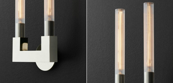 Бра RH CANNELLE wall lamp DOUBLE Sconces Chrome фото 2