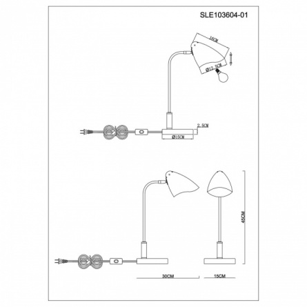 Интерьерная настольная лампа Satta SLE103604-01 фото 2
