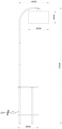 Торшер Combo A4055PN-1BK фото 2