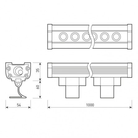 Прожектор уличный LINE WALLWASHER 023633 фото 3