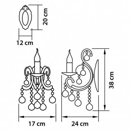 Бра Elegante 708614 фото 2