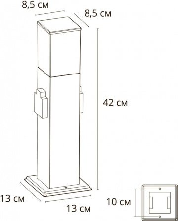 Наземный светильник Plate A3711PA-1BK фото 2