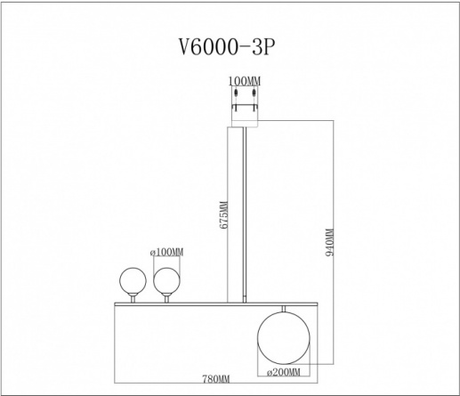 Потолочная люстра Sheman V6000-3P фото 2