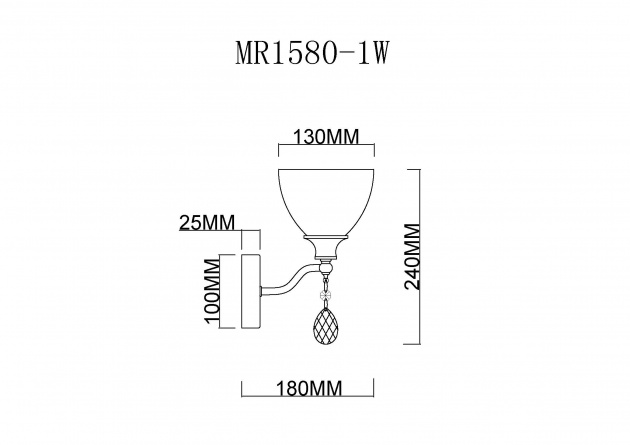 Бра Mistic MR1580-1W фото 2