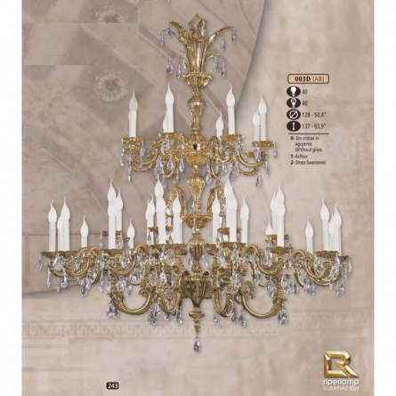 Подвесная люстра 003D 003D/40 AB SWAROVSKI фото 1