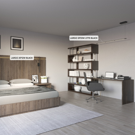 Бра Crystal Lux LARGO AP12W BLACK фото 3