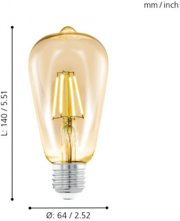 Лампочка светодиодная филаментная Lm_led_e27 11521 фото 2