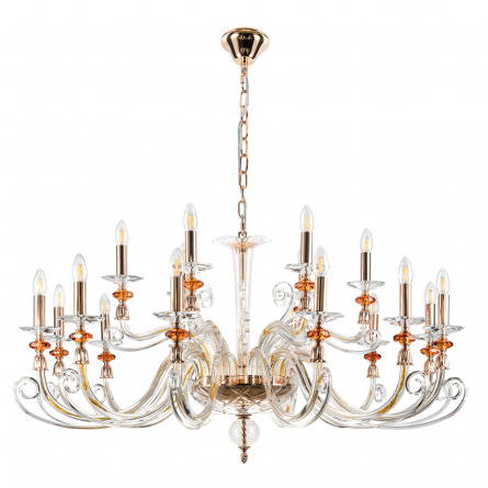Бра Crystal Lux CATARINA AP1 V2 GOLD/TRANSPARENT-COGNAC фото 4
