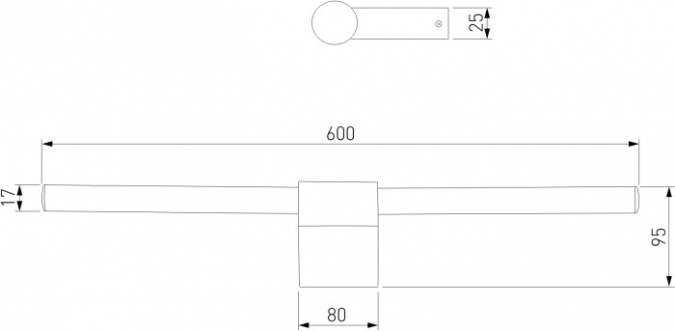 Подсветка для картин Luar 40125/LED черный жемчуг фото 3