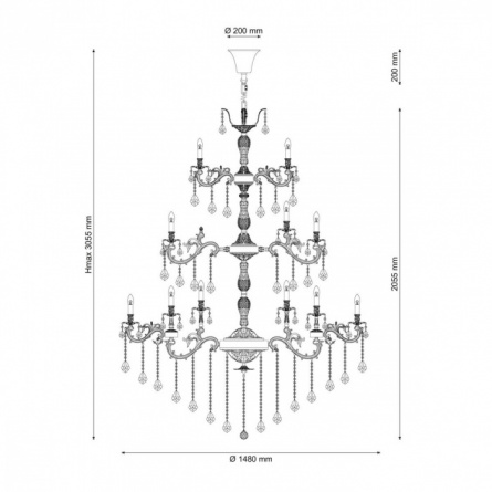 Подвесная люстра Barletta BARLETTA 122.60 antique фото 3